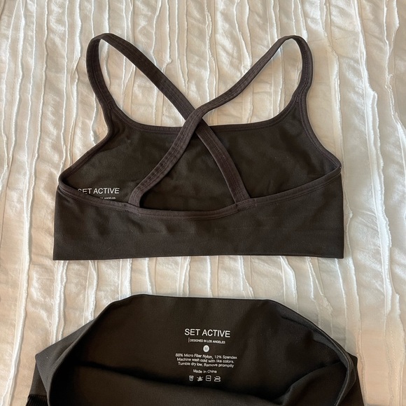 SETACTIVE SculptFlex Leggings and Sports Bra in Espresso - Picture 4 of 4